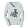 Ladies Long Sleeve Fan Favorite V Neck Tee Thumbnail