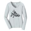 Ladies Long Sleeve Fan Favorite V Neck Tee Thumbnail