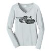 Ladies Long Sleeve Fan Favorite V Neck Tee Thumbnail