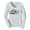 Ladies Long Sleeve Fan Favorite V Neck Tee Thumbnail