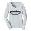 Ladies Long Sleeve Fan Favorite V Neck Tee Thumbnail