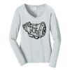 Ladies Long Sleeve Fan Favorite V Neck Tee Thumbnail