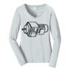 Ladies Long Sleeve Fan Favorite V Neck Tee Thumbnail