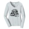 Ladies Long Sleeve Fan Favorite V Neck Tee Thumbnail