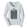 Ladies Long Sleeve Fan Favorite V Neck Tee Thumbnail