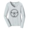 Ladies Long Sleeve Fan Favorite V Neck Tee Thumbnail