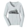 Ladies Long Sleeve Fan Favorite V Neck Tee Thumbnail