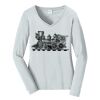 Ladies Long Sleeve Fan Favorite V Neck Tee Thumbnail