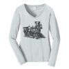 Ladies Long Sleeve Fan Favorite V Neck Tee Thumbnail