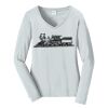 Ladies Long Sleeve Fan Favorite V Neck Tee Thumbnail