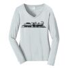 Ladies Long Sleeve Fan Favorite V Neck Tee Thumbnail