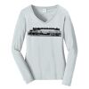 Ladies Long Sleeve Fan Favorite V Neck Tee Thumbnail