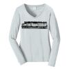 Ladies Long Sleeve Fan Favorite V Neck Tee Thumbnail