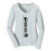 Ladies Long Sleeve Fan Favorite V Neck Tee Thumbnail