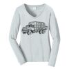 Ladies Long Sleeve Fan Favorite V Neck Tee Thumbnail