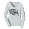 Ladies Long Sleeve Fan Favorite V Neck Tee Thumbnail