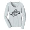 Ladies Long Sleeve Fan Favorite V Neck Tee Thumbnail