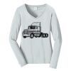 Ladies Long Sleeve Fan Favorite V Neck Tee Thumbnail