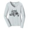 Ladies Long Sleeve Fan Favorite V Neck Tee Thumbnail