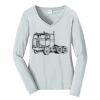 Ladies Long Sleeve Fan Favorite V Neck Tee Thumbnail