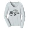 Ladies Long Sleeve Fan Favorite V Neck Tee Thumbnail