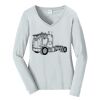 Ladies Long Sleeve Fan Favorite V Neck Tee Thumbnail