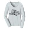 Ladies Long Sleeve Fan Favorite V Neck Tee Thumbnail