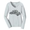 Ladies Long Sleeve Fan Favorite V Neck Tee Thumbnail