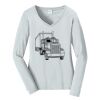 Ladies Long Sleeve Fan Favorite V Neck Tee Thumbnail