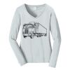 Ladies Long Sleeve Fan Favorite V Neck Tee Thumbnail