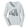 Ladies Long Sleeve Fan Favorite V Neck Tee Thumbnail