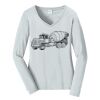 Ladies Long Sleeve Fan Favorite V Neck Tee Thumbnail