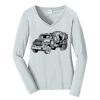 Ladies Long Sleeve Fan Favorite V Neck Tee Thumbnail