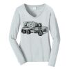 Ladies Long Sleeve Fan Favorite V Neck Tee Thumbnail