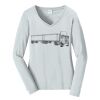 Ladies Long Sleeve Fan Favorite V Neck Tee Thumbnail