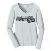 Ladies Long Sleeve Fan Favorite V Neck Tee Thumbnail