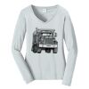 Ladies Long Sleeve Fan Favorite V Neck Tee Thumbnail