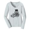 Ladies Long Sleeve Fan Favorite V Neck Tee Thumbnail