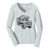 Ladies Long Sleeve Fan Favorite V Neck Tee Thumbnail