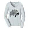 Ladies Long Sleeve Fan Favorite V Neck Tee Thumbnail