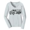 Ladies Long Sleeve Fan Favorite V Neck Tee Thumbnail