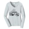 Ladies Long Sleeve Fan Favorite V Neck Tee Thumbnail