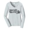 Ladies Long Sleeve Fan Favorite V Neck Tee Thumbnail