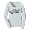 Ladies Long Sleeve Fan Favorite V Neck Tee Thumbnail