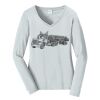 Ladies Long Sleeve Fan Favorite V Neck Tee Thumbnail