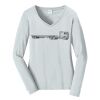 Ladies Long Sleeve Fan Favorite V Neck Tee Thumbnail