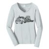 Ladies Long Sleeve Fan Favorite V Neck Tee Thumbnail