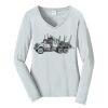 Ladies Long Sleeve Fan Favorite V Neck Tee Thumbnail