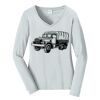 Ladies Long Sleeve Fan Favorite V Neck Tee Thumbnail