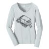 Ladies Long Sleeve Fan Favorite V Neck Tee Thumbnail